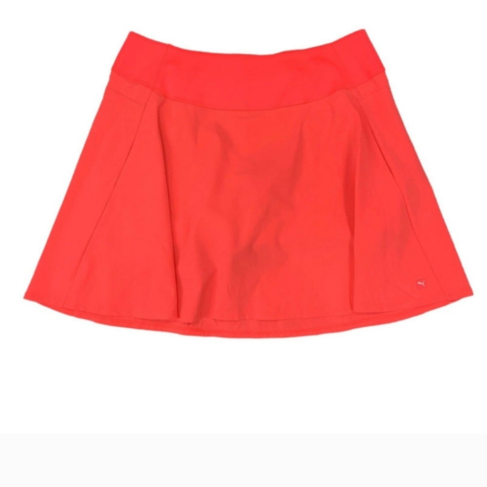 Puma A Line Skort Women XL Extra Large Neon Pink Pull On Stretch Built In Shorts